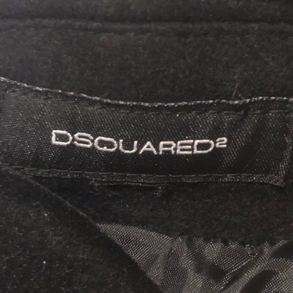 Dsquared Black Military Style Peacoat No Size - Picture 5 of 6